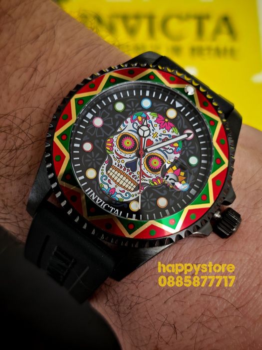 INVICTA Muertos Fiesta 43 mm, нов ръчен часовник