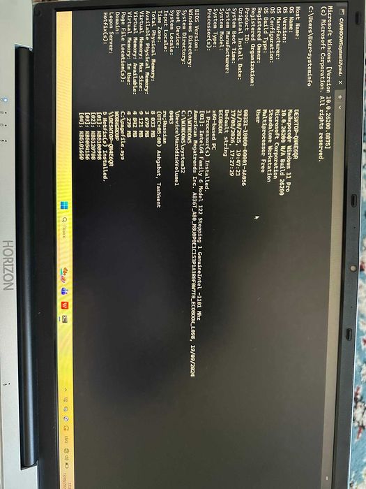 Horizon Noutbuk 15 dyum
