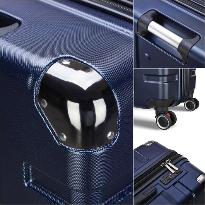 Чемоданы ABS+ Poliykarbanat kulrang  grey  No:1227