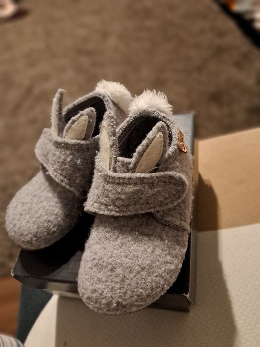 Papuci de lana pentru casa copii Living Kitzbuhel marimea 23