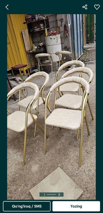 Temir stol stullar Do'konlar bilan ishlaymiz