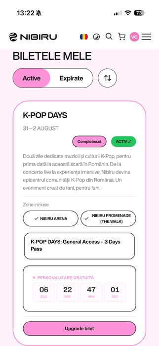 Bilet nibiru K pop Days