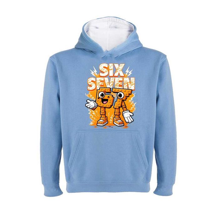 Детски суитчър с meme 6 7 six seven