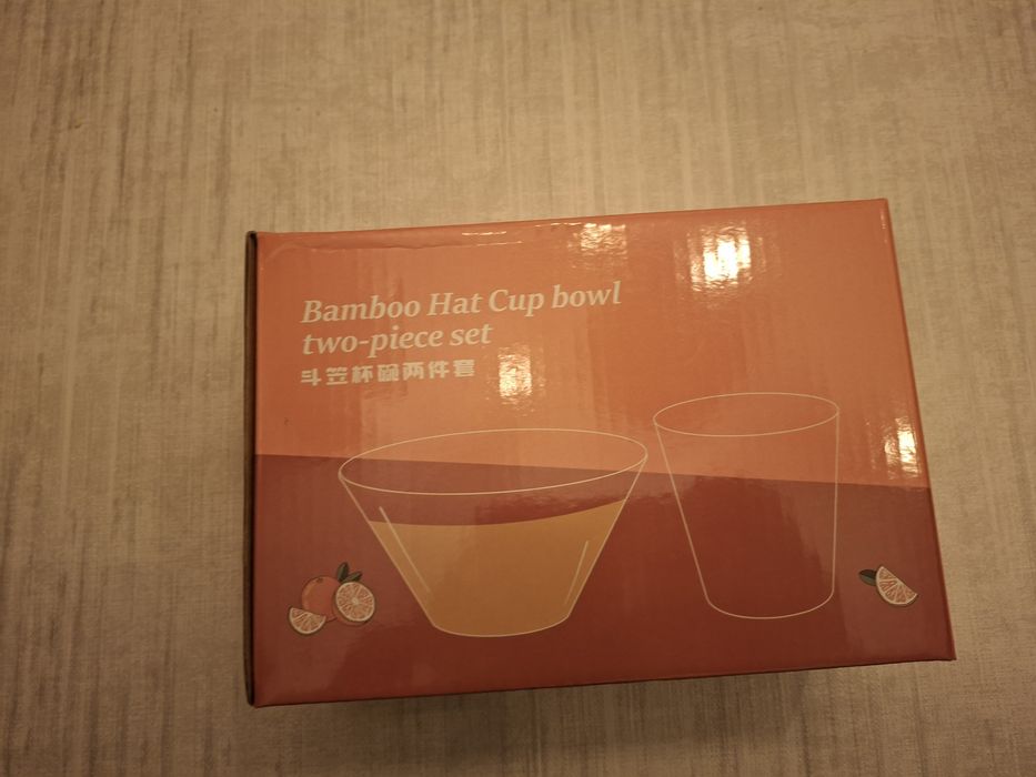 Set de sticlă: bol + pahar,ideal pentru bucătarie sau evenimente