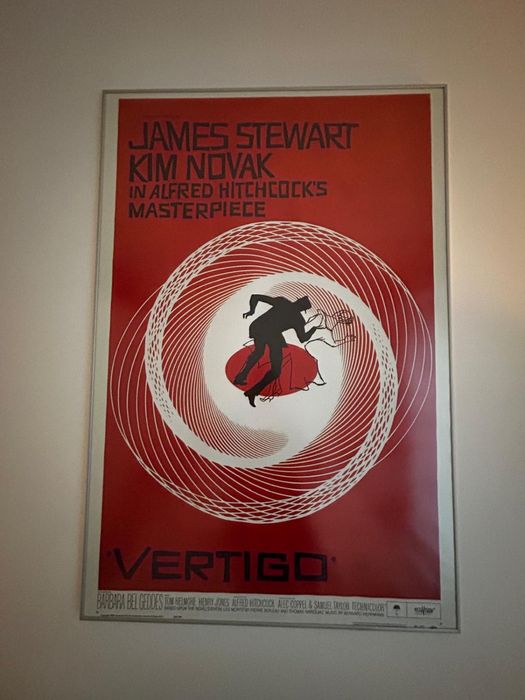 Poster Vertigo - design Saul Bass - 80×120 cm - inramat