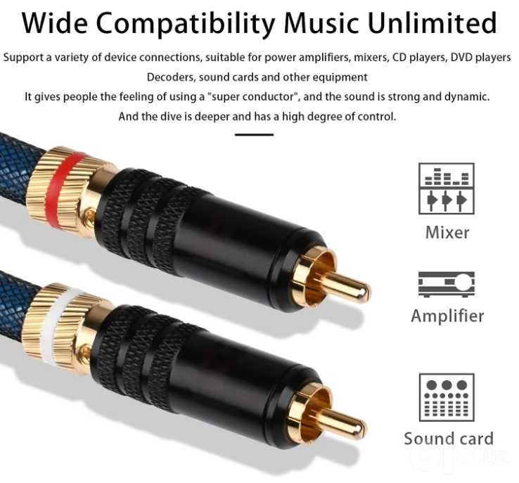 Профессиональный RCA аудиокабель Audiocrast