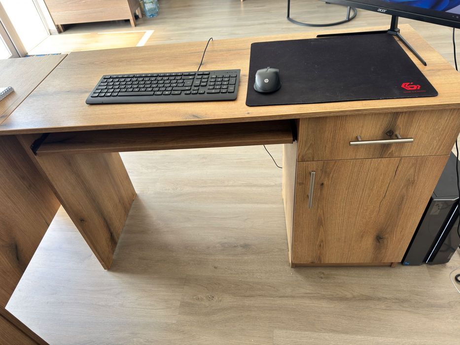 Birou din pal, culoarea stejarului, 120x50x75