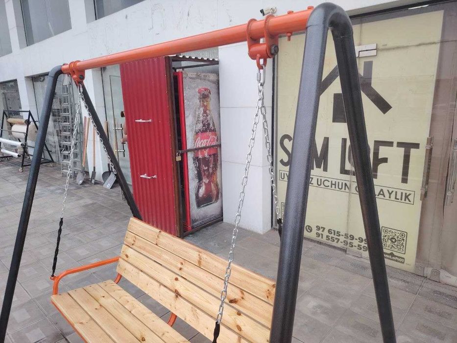 Качели диван 3-х местные усиленные | металлические