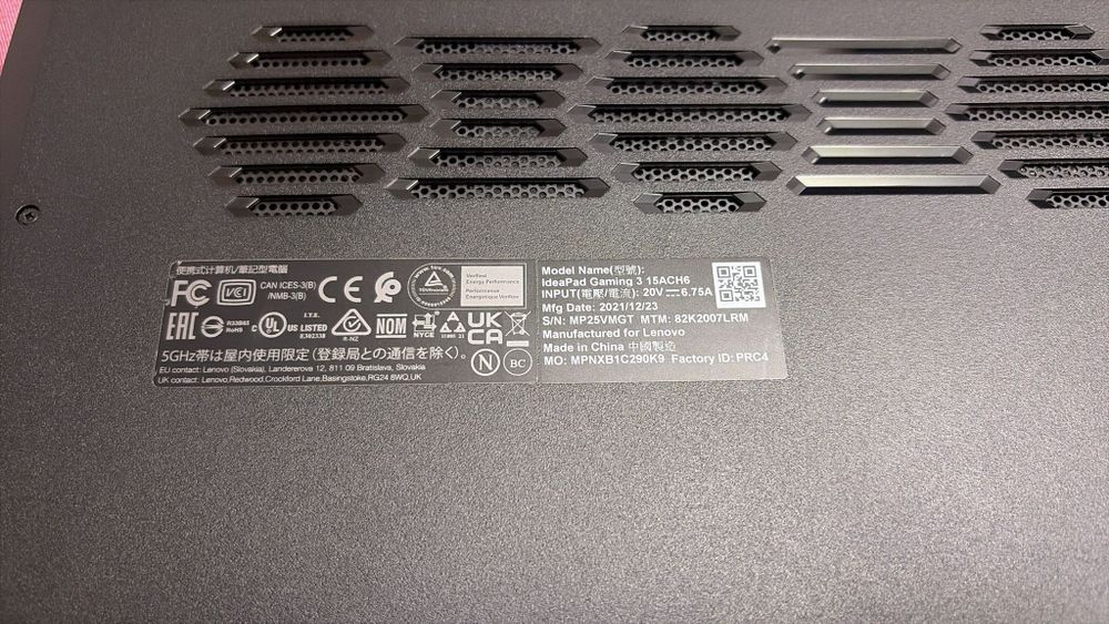 Lenovo IdeaPad Gaming 3  15ACH6