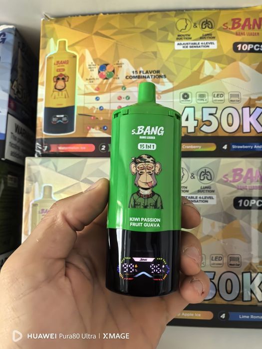 Vape 450.000 Puffs 15 Arome Reincarcabil +Nivel Gheata