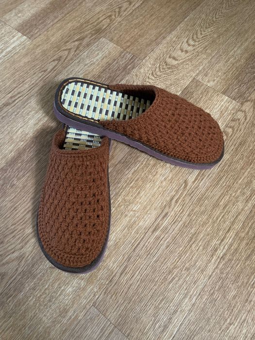 Обувь тапочки вязаная