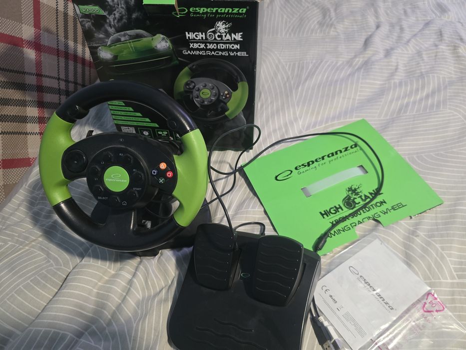 Volan Gaming cu Pedale Esperanza High Octane EG104 (Full Box PC/PS3/Xbox)