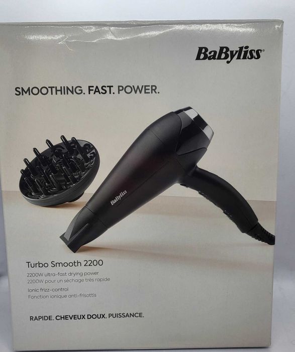 Мощен сешоар BaByliss Turbo Smooth 2200W D572DE – НОВ (Отворена кутия)