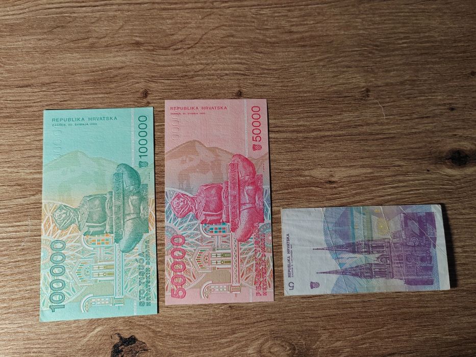 Vând bancnote din Croația