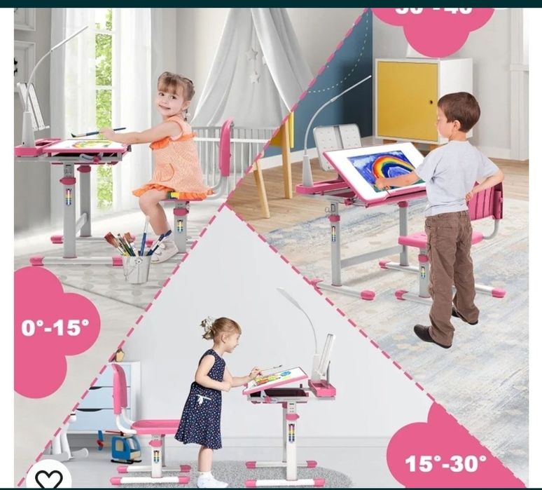 Birou scolar pentru copii studiu in cutie nou