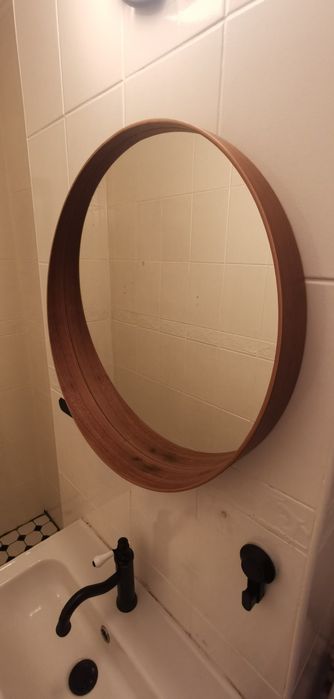 Oglinda Rotunda Lemn