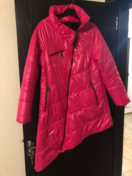 Дамско яке, асиметрично в розов цвят