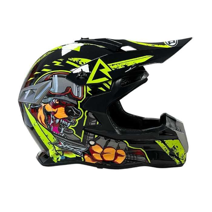 Кросова каска за мотор, ендуро, АТВ, Скутер, неон