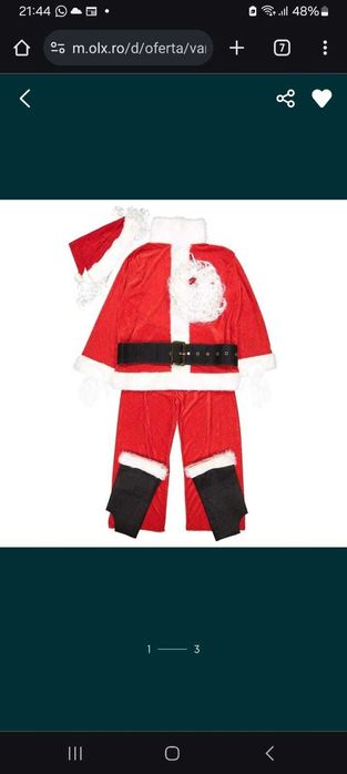 Vand Costum Mos Craciun