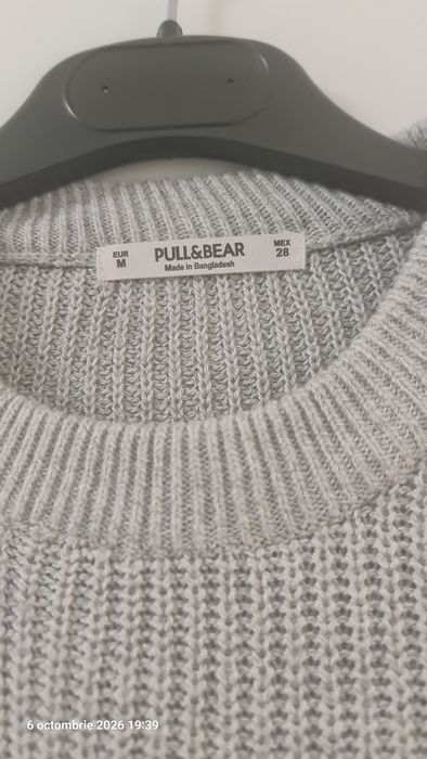 Pulover Pull & Bear gri M