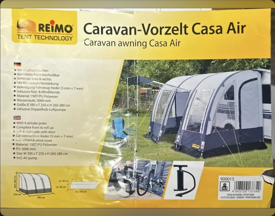 Надуваема палатка за кемпер Reimo Casa Air – използвана 1 път