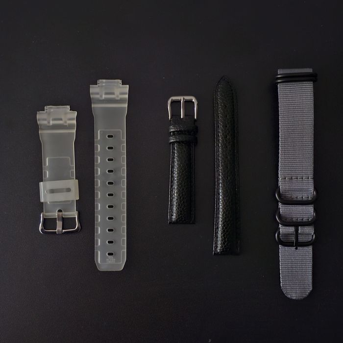 Ремешки для часов разные NATO, кожаный и Casio