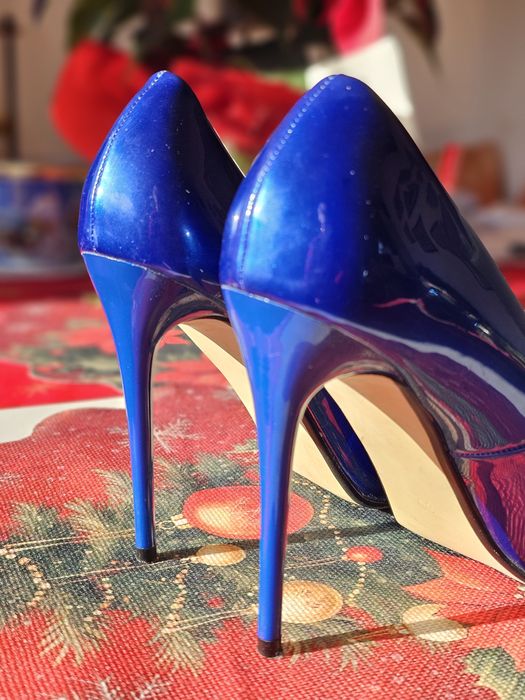 Дамски лачени обувки, 11 см ток