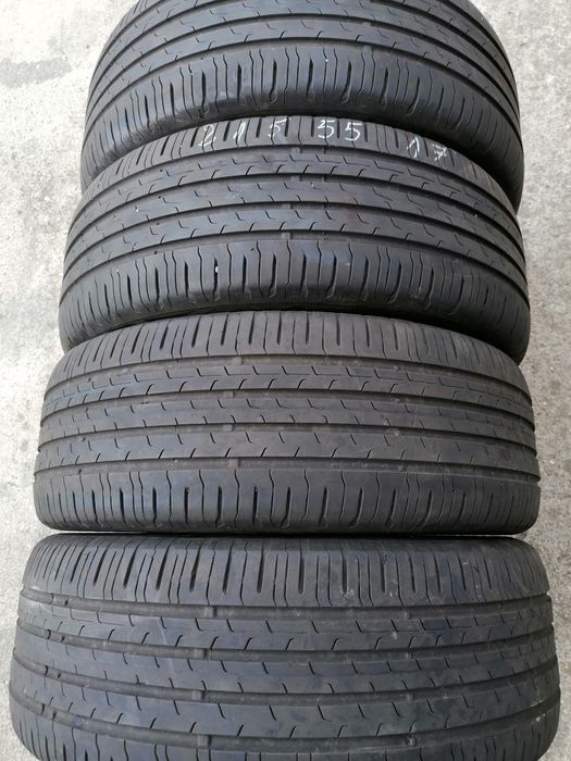Vând 4 anvelope vară continental 215.55.17