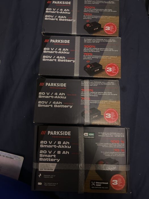 Accumulatori smart parkside 2x8ah