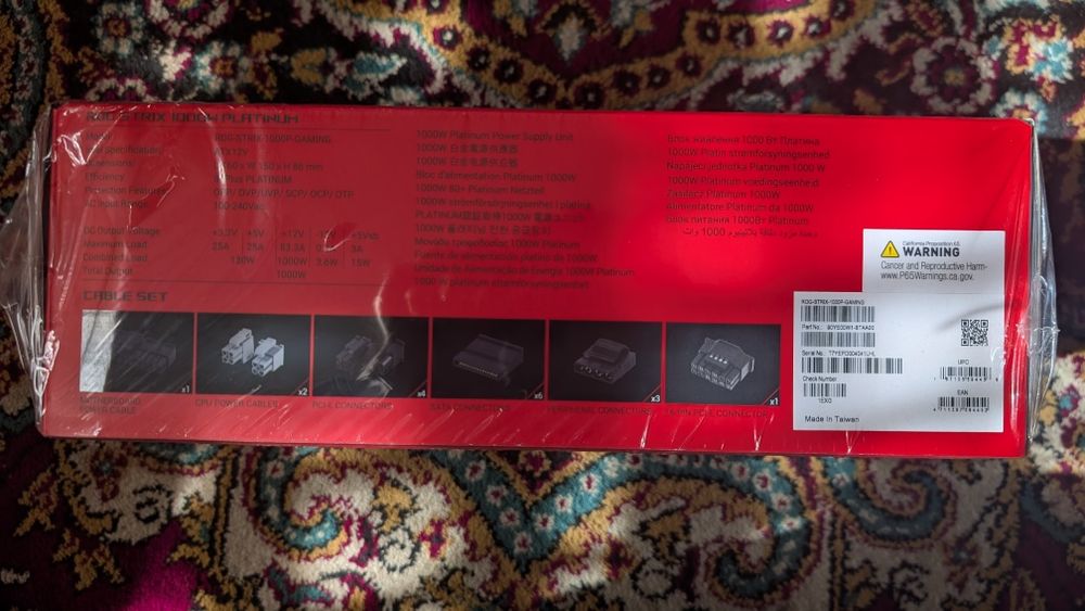 Новый блок питания Asus ROG STRİX 1000W PLATİNUM