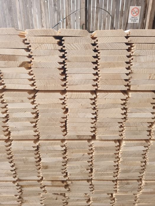 Lambriu molid pin semirotund sau termotratat