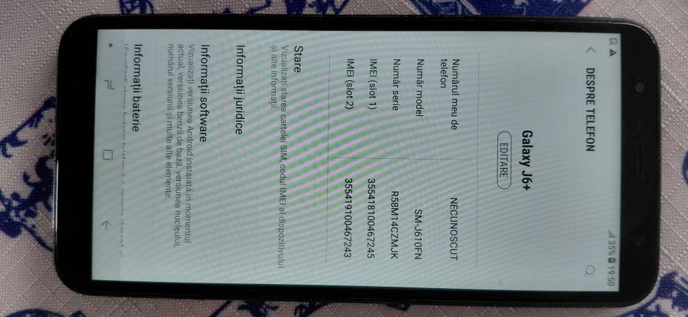 Samsung J6+ arata si functioneaza bind