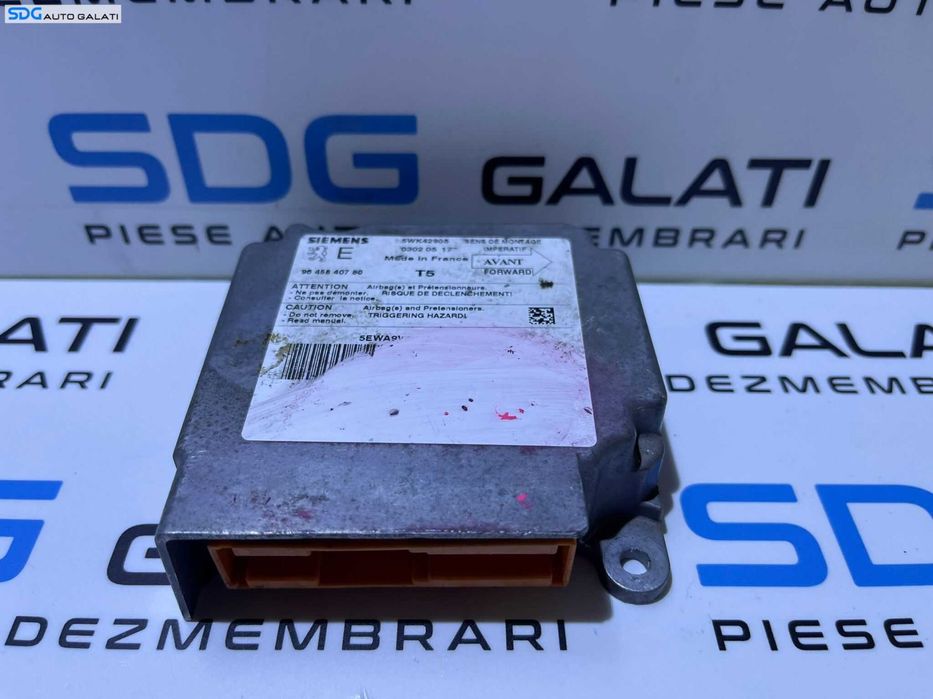 Unitate Modul Calculator Airbag Peugeot 307 2002 - 2008 Cod 9645840780 5WK42908 [L3732]