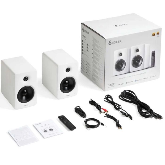 Колонки Edifier M90 Black White USB-C SUB OUT 100Вт HDMI eARC Доставка