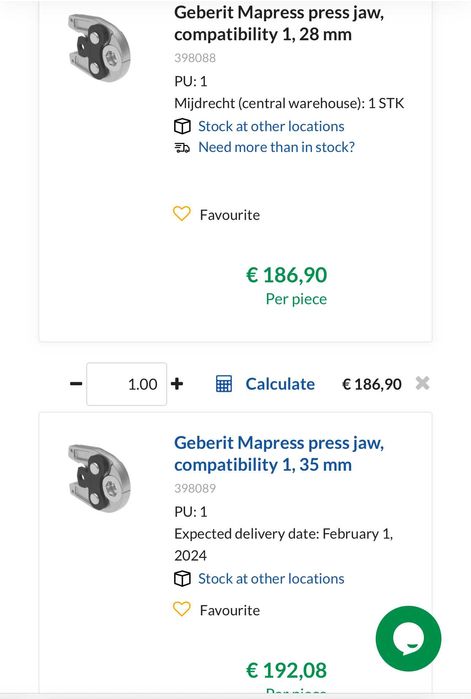 Geberit Mapress M35 - Челюст за преса