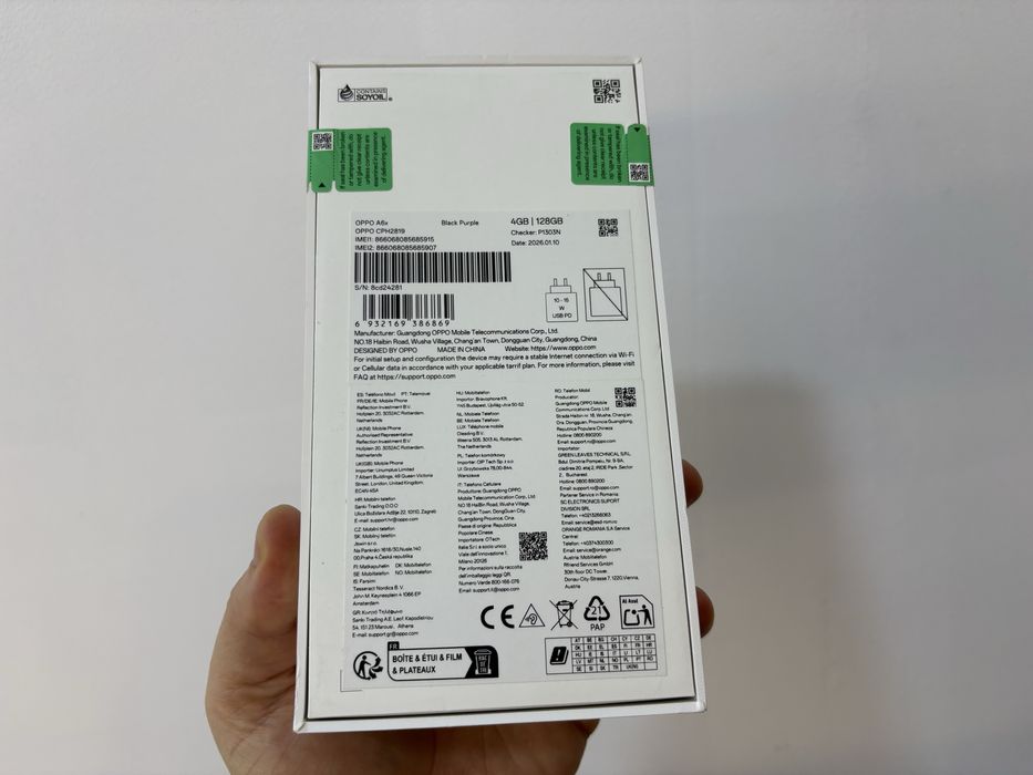 Oppo A6x, 128 gb, 4 gb ram, Black Purple, dual sim