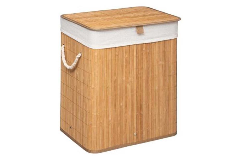 Кош за пране Puzzle-home Laundry, Бамбуково дърво, Натурален, 40x30x50