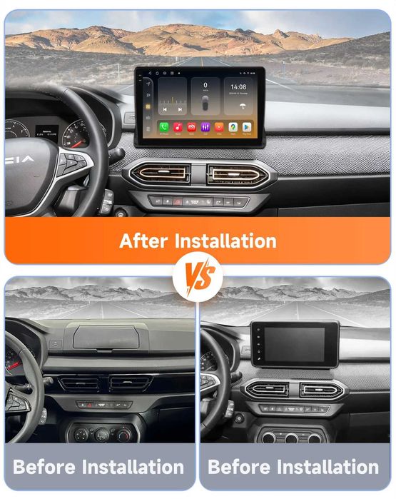 Мултимедия 10″ Android 14 за DACIA SANDERO III CARPLAY навигация RDS