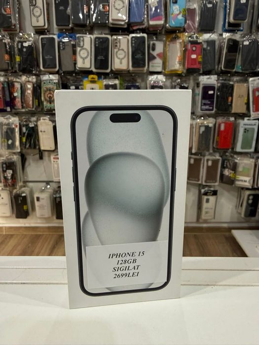 iSellStore Vâlcea: iPhone 15 Black - Nou Sigilat  - 128GB