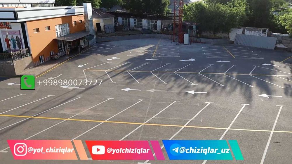 Дорожной разметки низкие цены, yo'l chiziqlar chizish