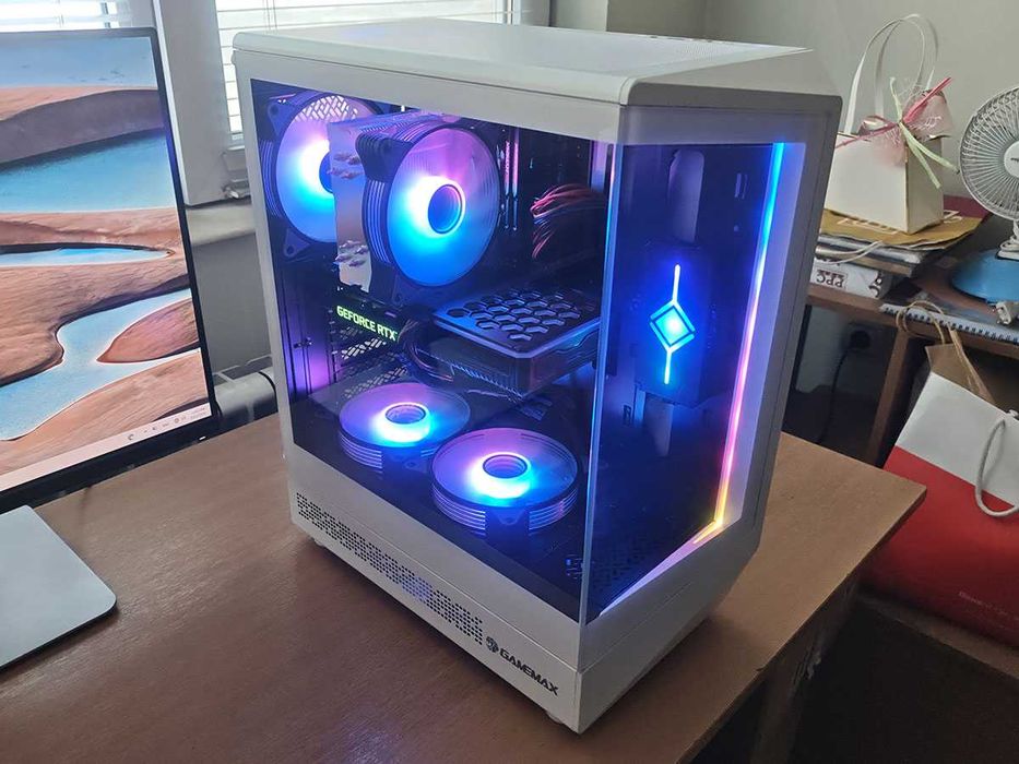 Геймърски компютър, 3060Ti, Intel 12100, 1tb hdd, 500gb nvme, 16gb Ram