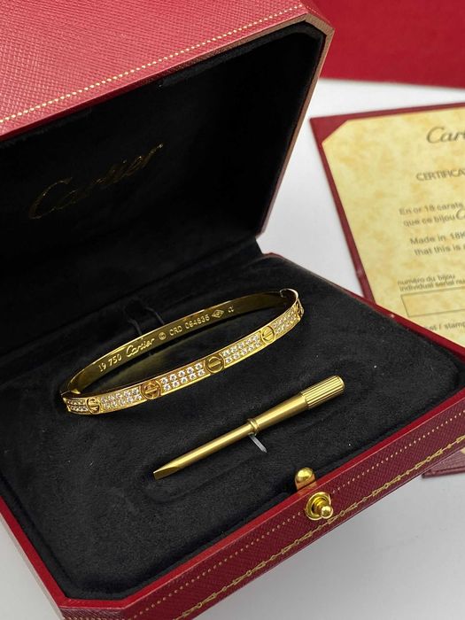 Brățară Cartier LOVE 19 Gold 750 cu diamante