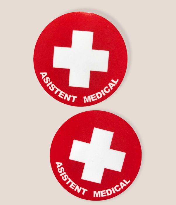 set 5 buc abtibild custom made asistent medical, transport gratuit