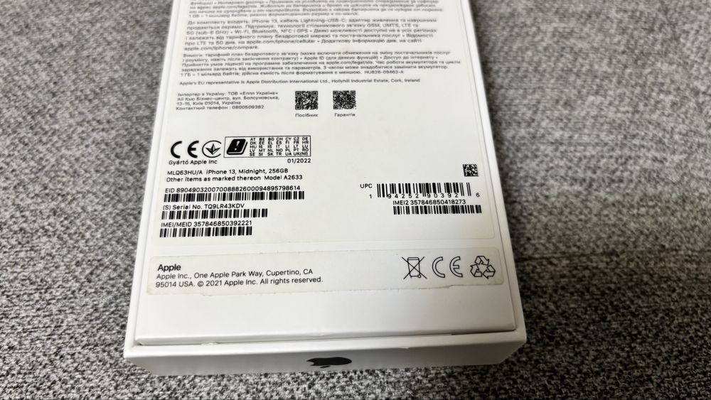 Iphone 13 Midnight 256GB