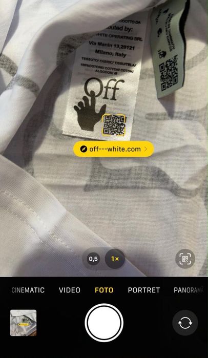 Tricou Off White nou alb