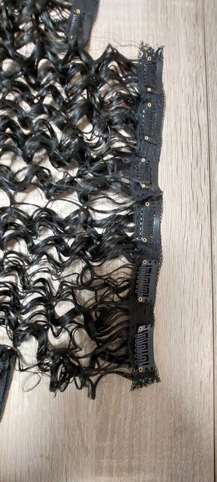 Екстеншън за черна къдрава коса