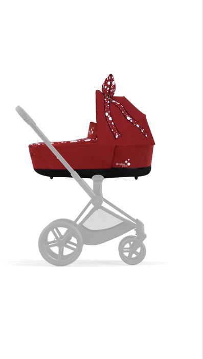 Cybex Priam 4 Petticoat Red by Jeremy Scott кош за новородено тапицерия и чувал