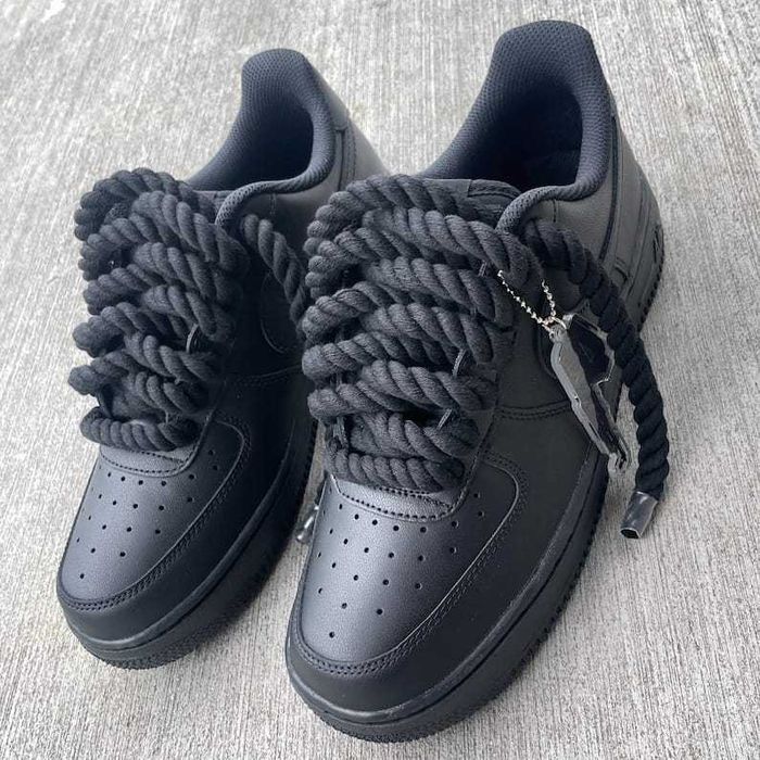 Adidasi Nike AirForce 1 Chunky Laces Full Black