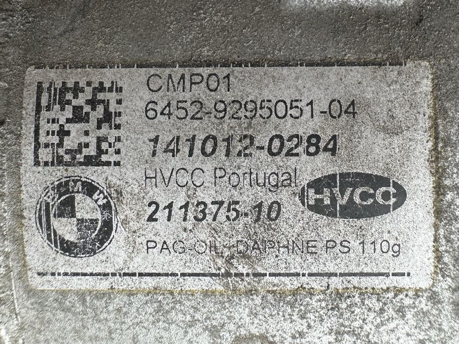 Compresor clima / Ac BMW X3 F25, X4 F26 2.0 B47 : 9295051
