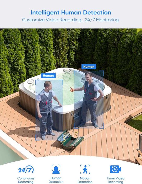 SANNCE 4K Безжични CCTV камери 2 броя за N98WHG 4K NVR, IP66